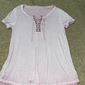 Purple shirt sleeve shirt from American eagle